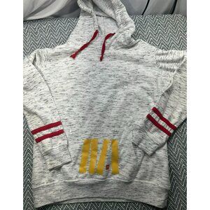 J. America Gray Pullover Hoodie With Red Drawstrings & Yellow McDonalds Logo L